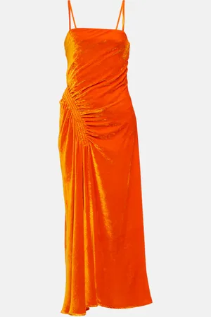 Proenza Schouler Ruched velvet midi dress