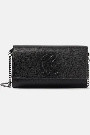 Christian Louboutin Logo leather wallet on chain