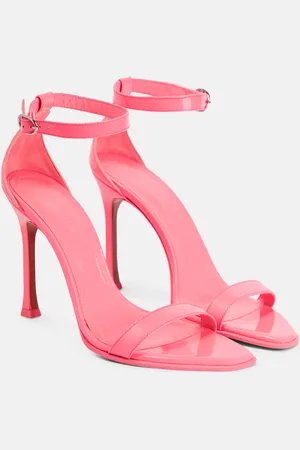 Amina Muaddi Kim leather sandals