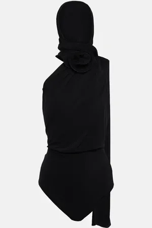 MAGDA BUTRYM Hooded one-shoulder bodysuit