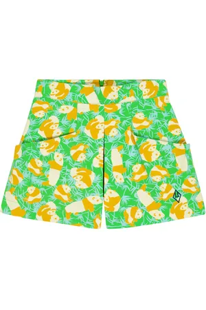 The Animals Observatory Monkey printed cotton shorts