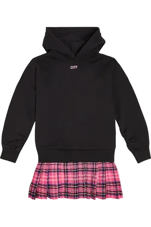 OFF-WHITE Pleated checked cotton dress