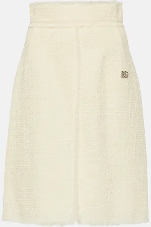 Dolce & Gabbana Wool-blend tweed midi skirt