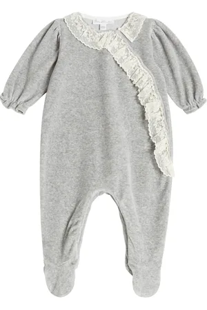 Tartine Et Chocolat Baby lace-trimmed cotton-blend onesie