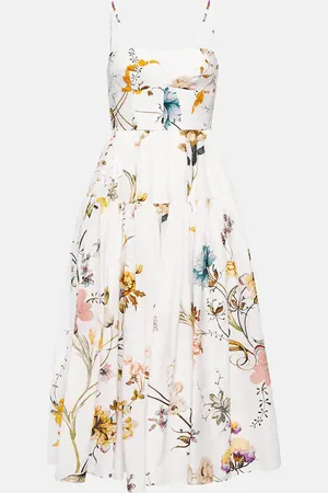 Erdem Abelia floral cotton and silk voile midi dress