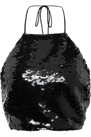 MAGDA BUTRYM Sequined halterneck crop top