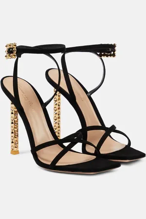 Gianvito Rossi Wonder embellished suede sandals