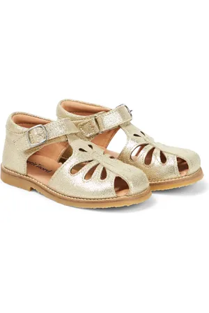 Petit Nord Butterfly metallic leather sandals
