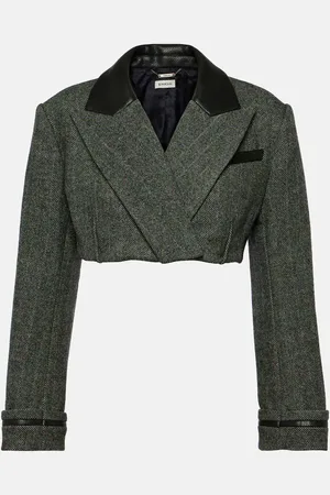 Simkhai Clare cropped wool-blend blazer