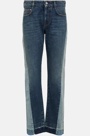 Stella McCartney Spliced mid-rise straight jeans