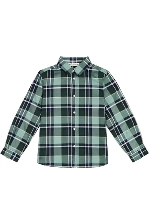 BONPOINT Daho checked cotton jersey shirt