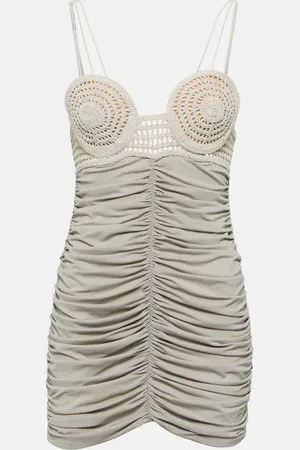 MAGDA BUTRYM Ruched crochet and jersey minidress