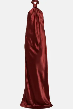 ANN DEMEULEMEESTER Halterneck satin gown