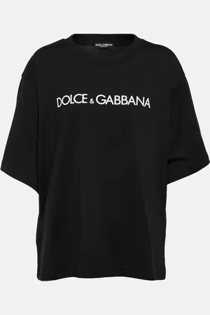 Dolce & Gabbana DG cropped cotton jersey T-shirt