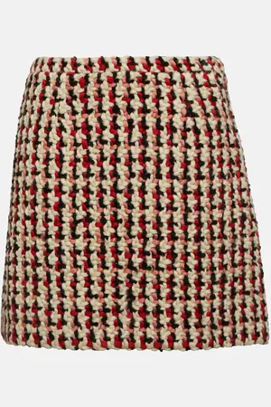 Etro Checked wool-blend tweed miniskirt