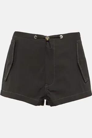 DION LEE High-rise cotton-blend shorts