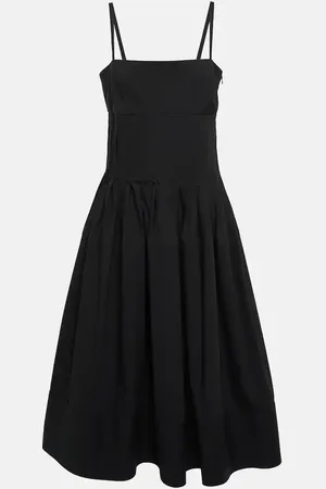 Proenza Schouler Pleated cotton-blend poplin midi dress