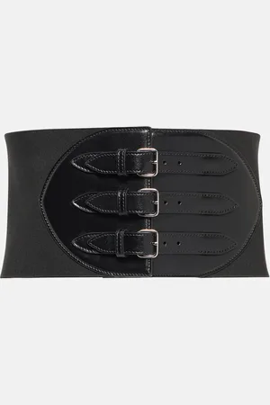 Alaïa AlaÃ¯a Buckled leather corset belt