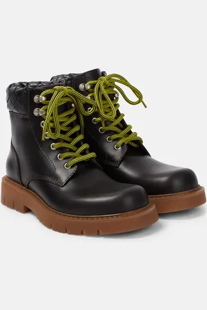 Bottega Veneta Haddock leather combat boots