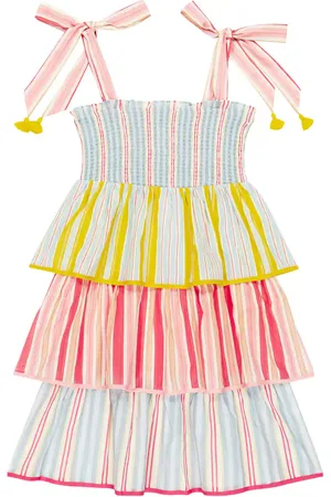 ZIMMERMANN Pattie striped shirred cotton dress