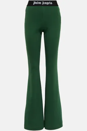 Palm Angels Logo cotton jersey flared pants