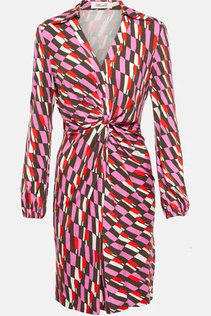 Diane von Furstenberg Printed wrap minidress