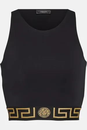 VERSACE Greca cutout sports bra