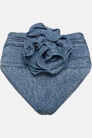 MAGDA BUTRYM Corsage denim-printed bikini bottoms