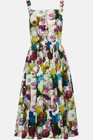 Dolce & Gabbana Floral cotton midi dress