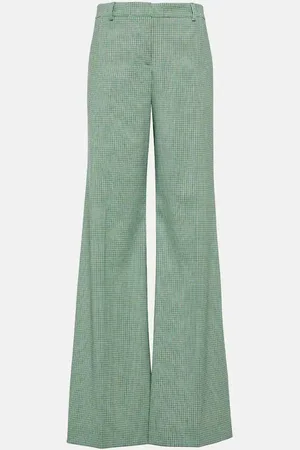 Etro Checked mid-rise wide-leg pants