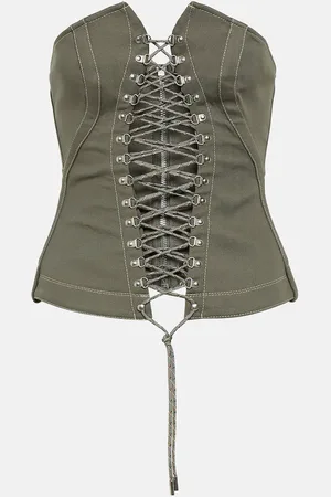 DION LEE Corset cotton top