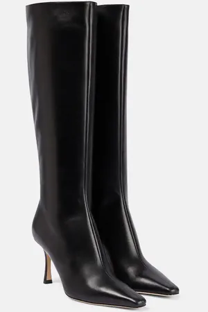 Jimmy Choo Agathe 85 leather knee-high boots