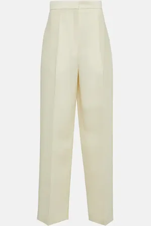 The Row Gordon high-rise wool and silk pants