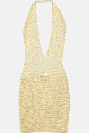 AYA MUSE Sequined halterneck mini dress