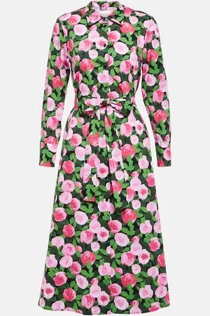 Carolina Herrera Printed cotton-blend shirt dress