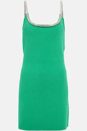 Paco rabanne Crystal-embellished knit minidress