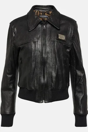 Dolce & Gabbana Logo leather jacket