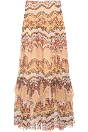 Chloé ChloÃ© Printed silk-crepon skirt