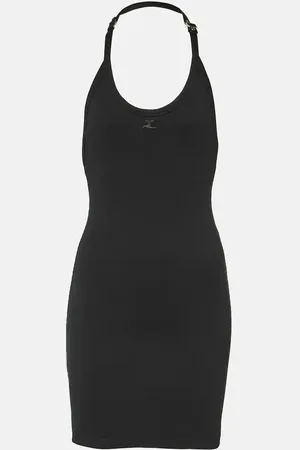 Courrèges CourrÃ¨ges Ribbed-knit cotton-blend jersey minidress