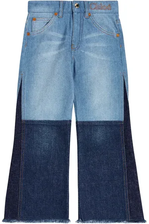 Chloé ChloÃ© Kids Paneled wide-leg jeans