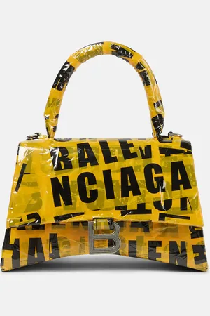 Balenciaga Hourglass Small tape-trimmed leather crossbody bag