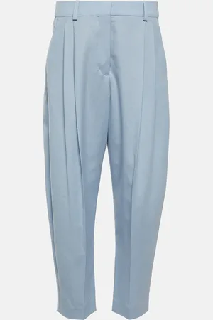 Stella McCartney Cropped pleated wool pants