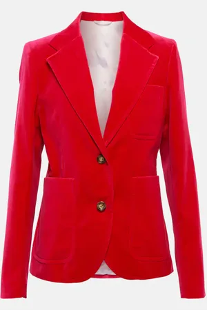 Victoria Beckham Single-breasted velvet blazer