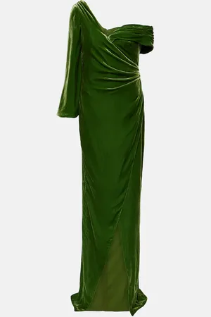 Costarellos Rubinia silk-blend velvet gown