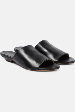 Khaite Marion leather slides