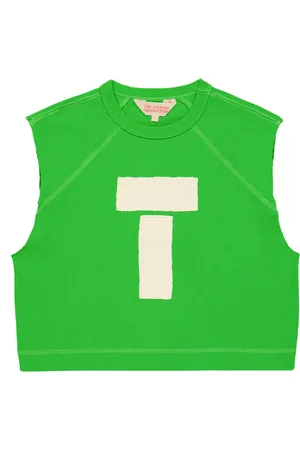 The Animals Observatory Stork cotton crop top