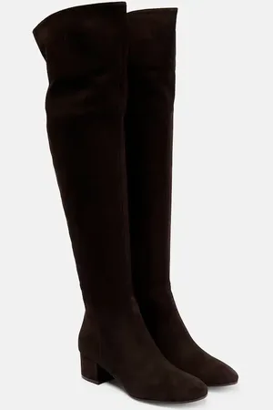 Gianvito Rossi Rolling over-the-knee suede boots