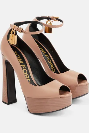 Tom Ford Padlock platform leather sandals