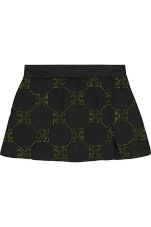 OFF-WHITE Logo embroidered skirt