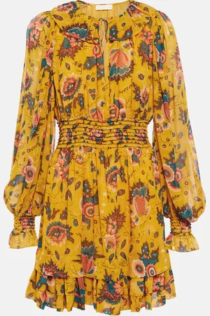 ULLA JOHNSON Adara floral silk chiffon minidress